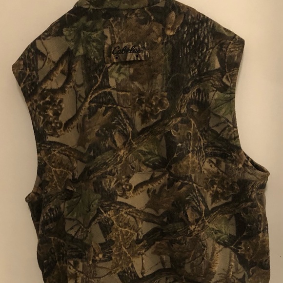 Sale Cabelas Outdoor Gear Camo Vest, Zippers, Size XL/Rev Gently Used - Picture 2 of 8